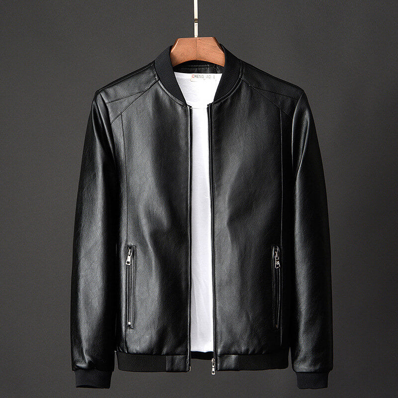 123 PU leather jacket