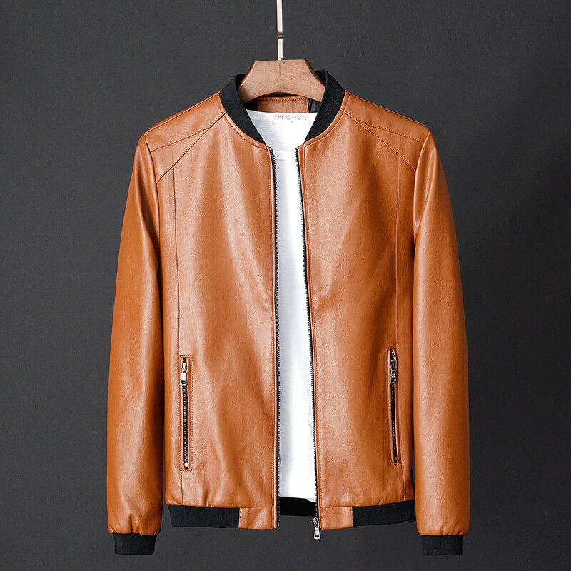 123 PU leather jacket