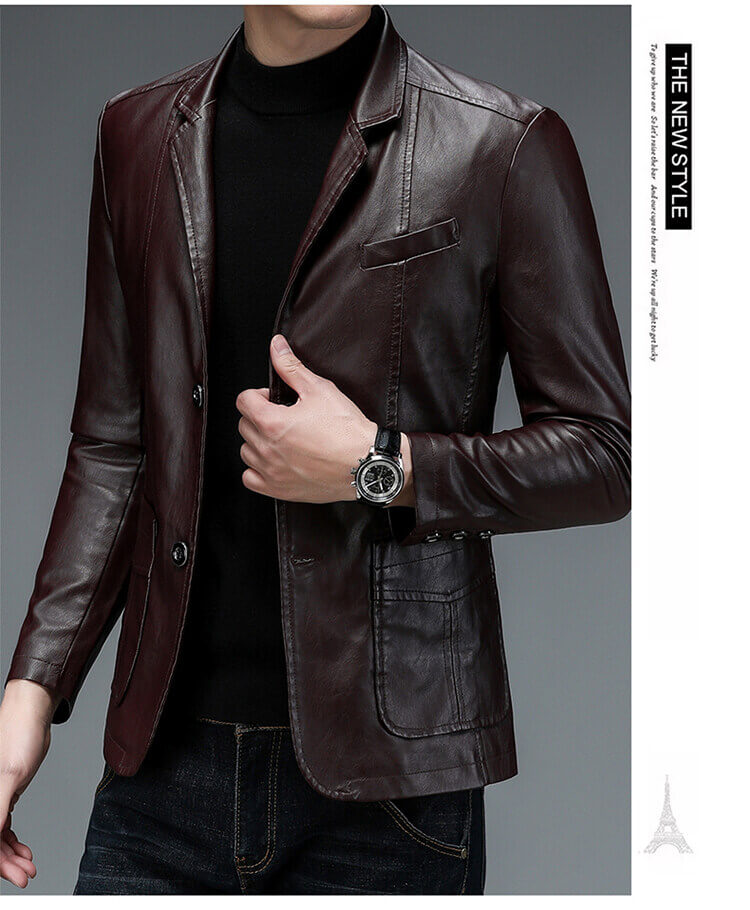 121 faux leather jacket